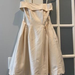 Soshanna Ivory Strapless Dress Sz 2